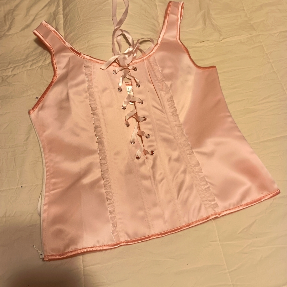 Baby pink corset top